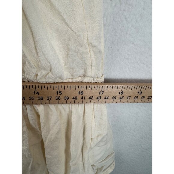 Old Navy Ruffle neck smocked babydoll top cream Y2k 90s  XL - Picture 5 of 7